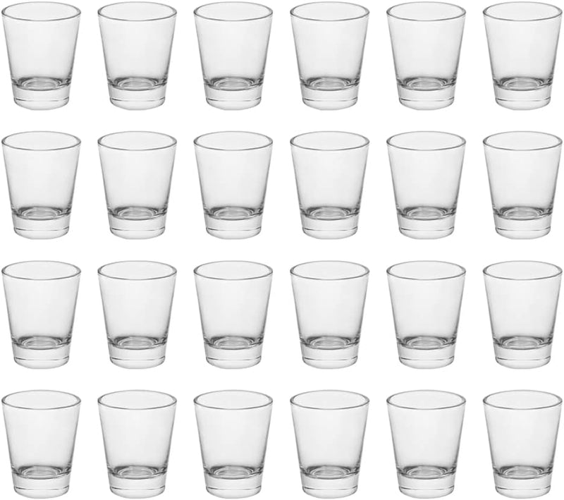 BTGLLAS Heavy Base Shot Glasses, 1.5 oz Sets of Clear Shot Glass (4 Pack), Measuring Cup for Espresso, Liquid, and Wine - Heavy Glass (Glass, 4Pack)