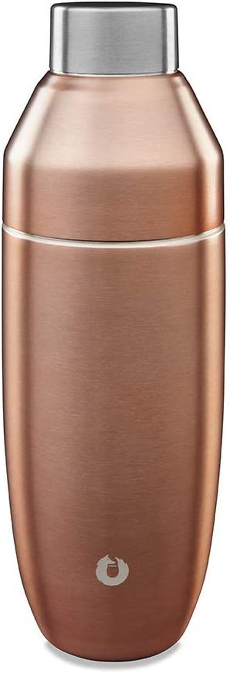 SNOWFOX C90024-15 Premium Vacuum Insulated Stainless Steel Cocktail Shaker-Home Bar Accessories-Elegant Drink Mixer-Leak-Proof Lid With Jigger & Built-In Strainer-Black/Gold-22oz.