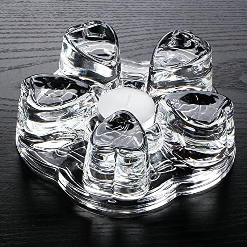 Sun's Tea Universal Solid Crystal Glass Teapot Warmer | Tea Warmer | Teapot Heating Base | Tealight Warmer- Candle Never Flames Out