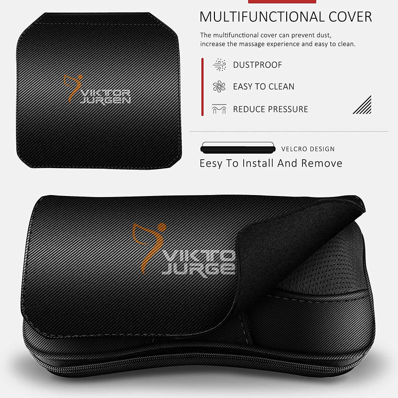 VIKTOR JURGEN Back Massager, Neck Massager with Heat, Shiatsu Shoulder Massager Gifts for Women Men, Deep Kneading Electric Neck Back Massager, Massage Pillow Gifts for Christmas, Mothers Day, Fathers