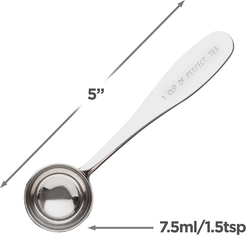 Loose Leaf Tea Spoon Measure | One Cup of Perfect Tea | Stainless Steel Scoop