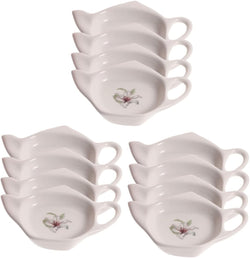 Cabilock 4pcs Shape Bowl Dish Coaster Small Room Dipping Holder Home Supplies Accessory Kitchen Tray Saucer Bracket Ceramic Shaped Rack Teapot Tea for Afternoon Teabag Time Teabags