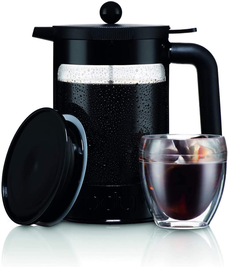 bodum Bean Cold Brew Press and Iced Coffee Maker, 51 Oz., 51 Ounce, Black