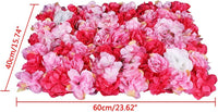 CNCEST 12Pcs Artificial Silk Flower Wall Panel, Flower Wall Screen, Romantic Floral Backdrop Wedding Decor Photo Photography Background (Rose-12Pcs) (Rose-12Pcs)