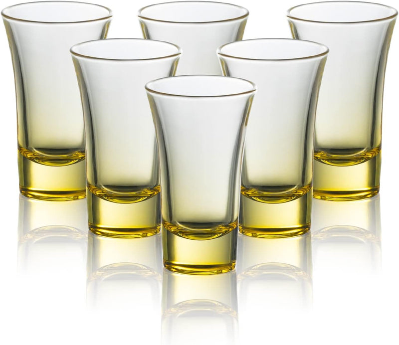 M&N HOME 6-Pack Heavy Base Shot Glass Set, 2-Ounce Shot Glasses