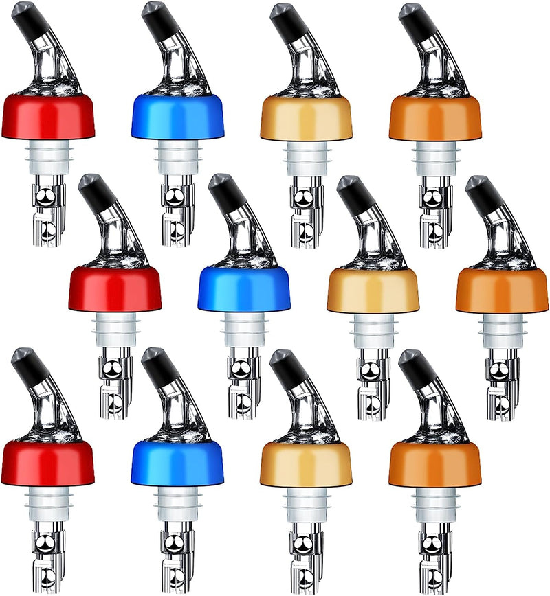 Automatic Measured Bottle Pourer - Quick Shot Spirit Measure Pourer Drinks Wine Cocktail Dispenser Home Bar Tools - 1oz/30ml (4 pack)