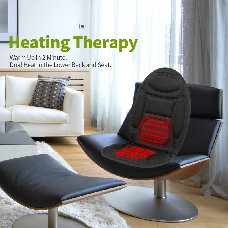 Massage Cushion with Heat Massage Chair Pad, Vibrating Massage Chair Pad for Home Office, Best Christmas Gifts for Family or Friends