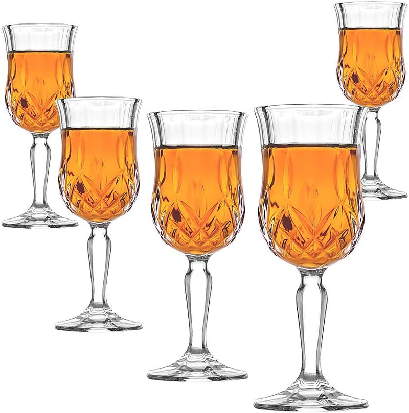 Amlong Crystal Lead-Free Cordial Glasses - 5 oz, Set of 6