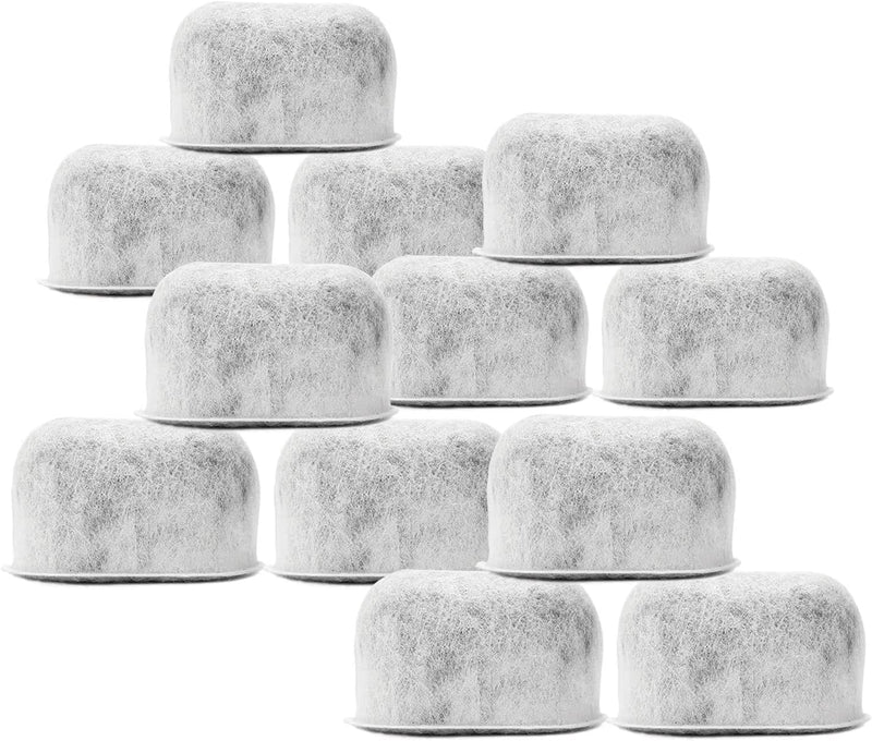 Housewares Solutions Pack of 12 Replacement Charcoal Water Filters for All Coffee Machines - Cuisinart Compatible (Not Keurig) Filters Fit Both Newer & Older Models
