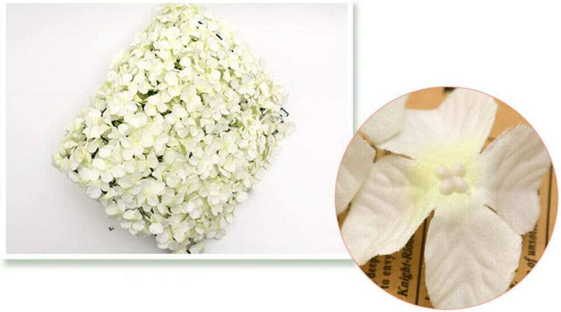 Artificial Flower Wall Panel - 20 Pack White Silk Flower Mat for Wedding Party Stage Decor