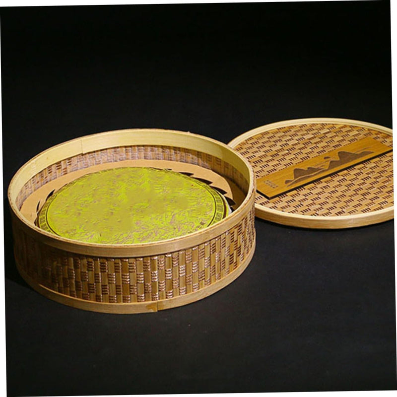 Abaodam 1pc Tea Cake Box Tea Bag Case Tea Leaf Case Tea Chest Organizer Tea Bag Holder Sugar Packets Container Tea Leaf Organizer Wood Bracket Tea Leaf Holder Woven Bamboo Tea Stand