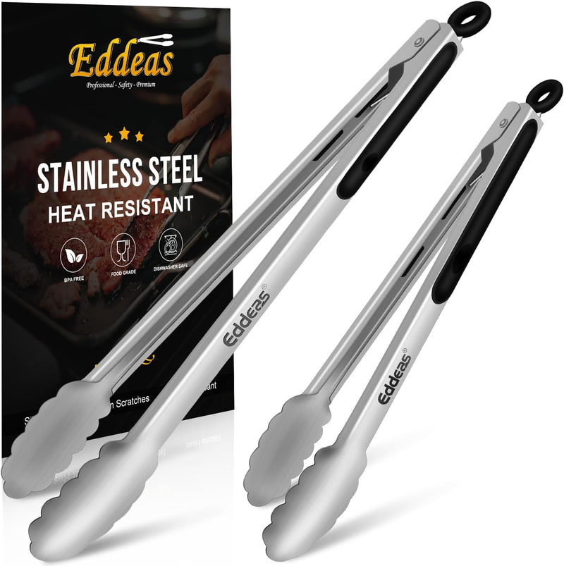 Eddeas Mini Tongs For Serving Food，Set fo 12 Small Tongs For Appetizers，Small Stainless Steel Metal Cooking Tongs，for Tea Party Coffee Bar, 4 inch Sugar Tongs - Silver