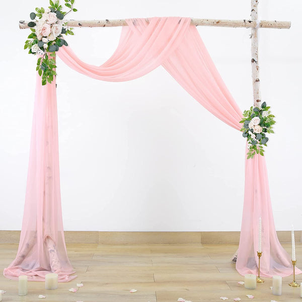 Blush Wedding Arch Drapes - 19ft Length 28 Width - Home Decor