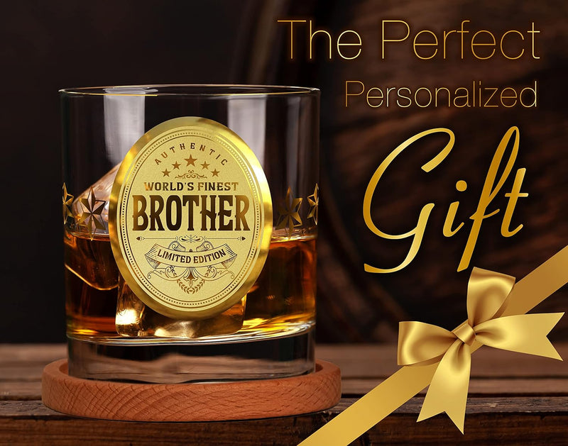 Kies®Gift Gifts Brother Personalised Gifts Whiskey Gifts for Brother Gifts from Sister Brother Birthday Gifts Whiskey Glasses Brother Christmas Gift Personalised Whiskey Glass Populer Gift