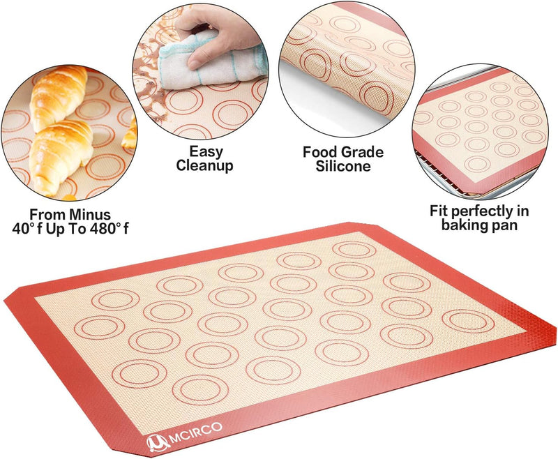 Stainless Steel Baking Sheet Tray Cooling Rack with Silicone Baking Mat Set, Cookie Pan with Cooling Rack, Set of 9 (3 Sheets + 3 Racks + 3 Mats), Non Toxic, Easy Clean