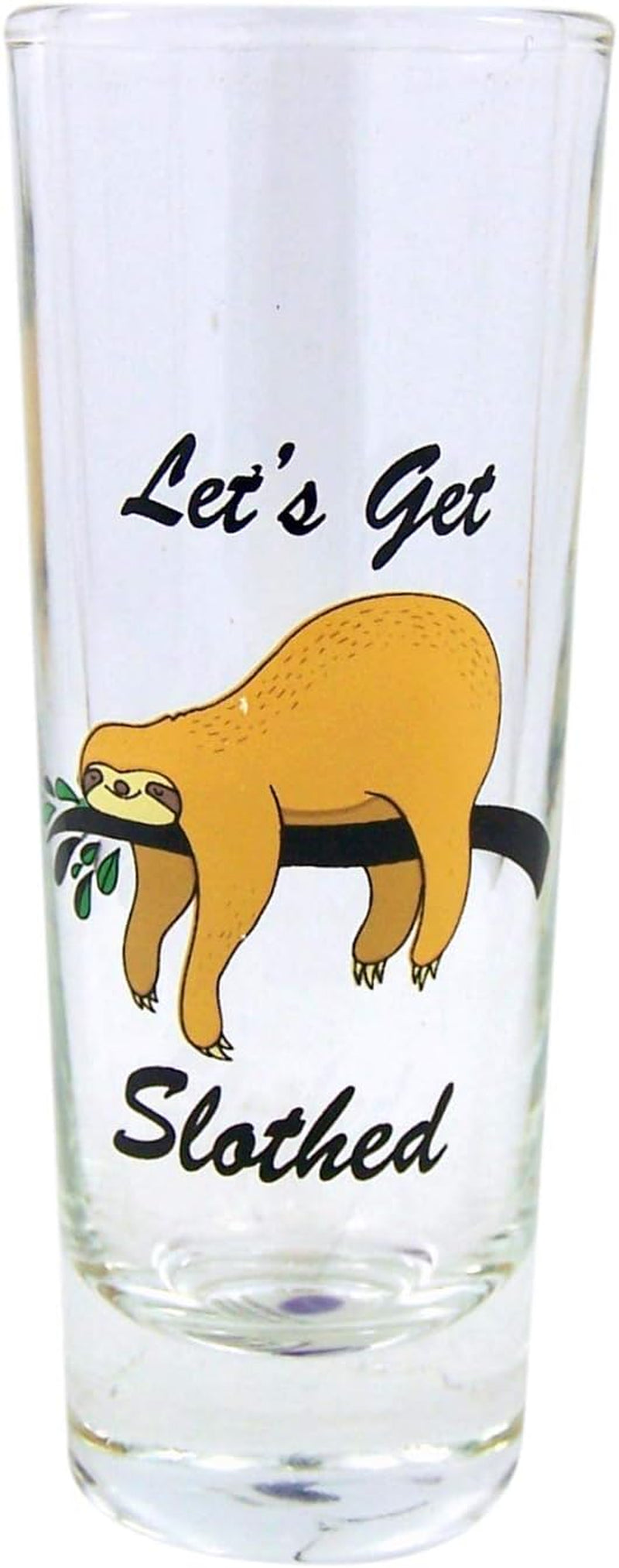 Let's Get Slothed Assorted Sloth Shot Glass Gift Set, Set of 4, 2 Ounces