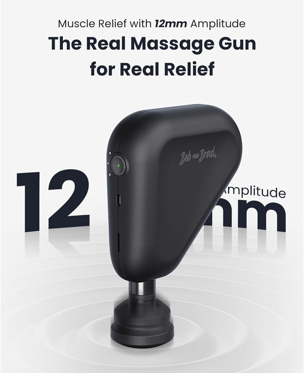 BOB AND BRAD Air 2 Mini Massage Gun, Handheld Deep Tissue Percussion Massage Gun with 12MM Amplitude & Personal Massager, Portable Muscle Pain Relief in Neck, Back, Leg, Hand, Shoulder and Foot