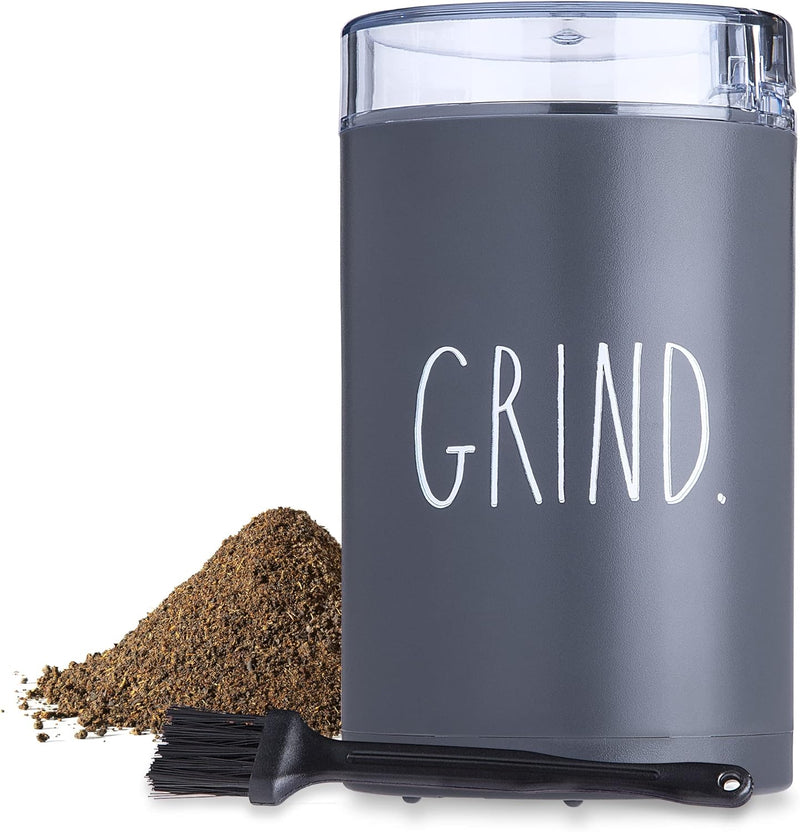 Rae Dunn Electric Coffee Grinder, Perfect Grinder for Coffee, French Press, Espresso, and Drip Coffee, Grinders for Spices, Seeds, Nuts, Grains, and Herbs, Cream