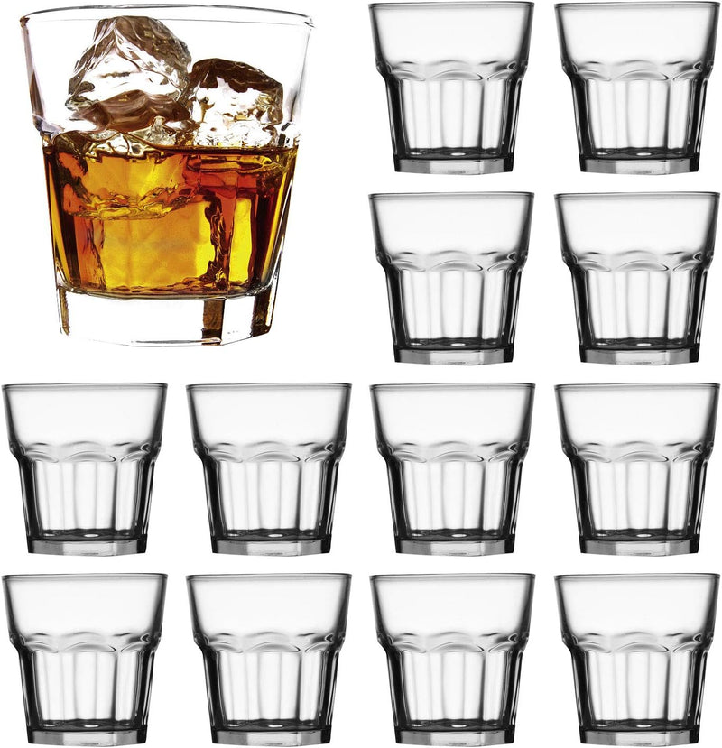 Shot Glass Set,QAPPDA Whiskey Glass Shot Glasses,Heavy Base Shot Cups 4.5oz,Cocktail; Glass,Rocks Glasses,Mini Glass Cups For liqueur,Double Side Cordial Glasses,Tequila Cups Vodka Cups Set Of 20