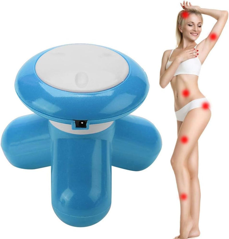 Mini Massager Electric Handheld Vibrating Percussion Massage Body for Neck,Shoulder,Hand,Leg and Foot Rechargeable for Slimming and Relaxing(Blue)