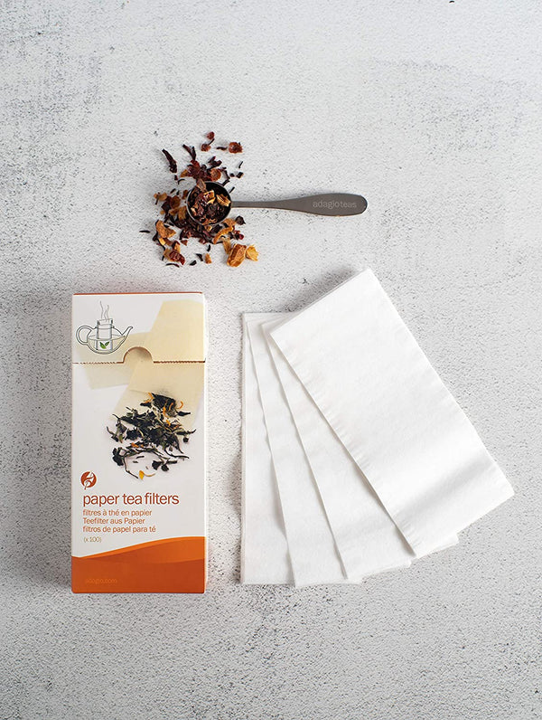 Adagio Teas Paper Tea, 100 filters, White