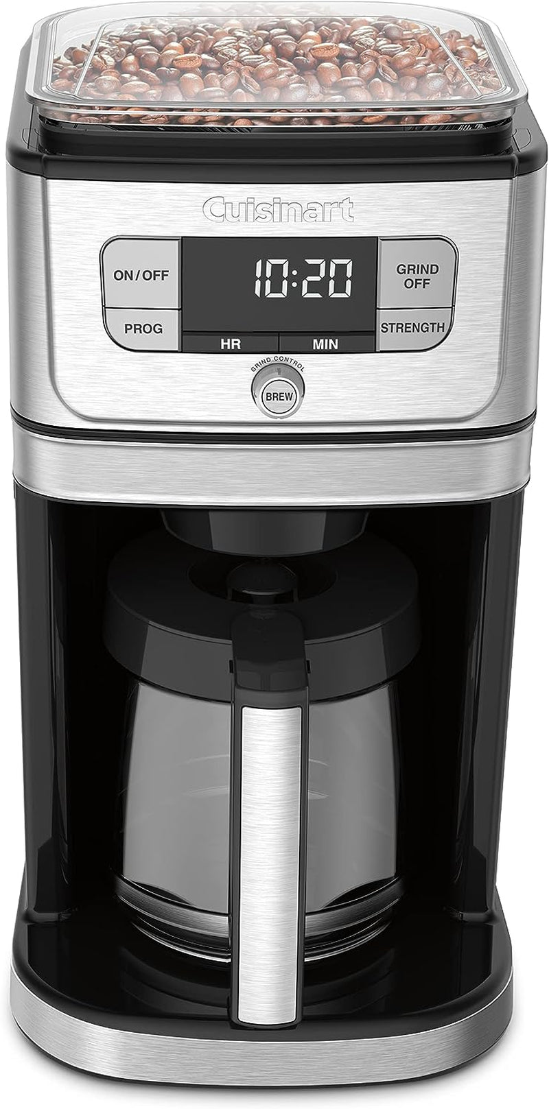 Cuisinart DGB-800 Fully Automatic Burr Grind & Brew, 12-Cup Glass, Silver