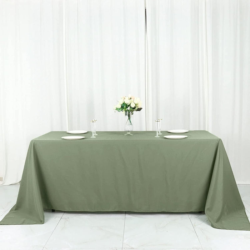 charsSage Green Eucalyptus Tablecloth - 90X132 Rectangle Linen for WeddingsPartiesRestaurants