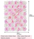 Artificial Flower Wall Purple, Flower Wall Silk Rose, Used for Wedding 24*16 INCHES, Rayon Flower Wall, Used for Party, Stage Background Decoration( Purple)
