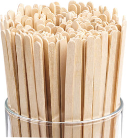 Wood Coffee Stirrers Stir Sticks - 1,000 Biodegradable Disposable Wooden Beverage Mixer with Round Ends, Made with Natural Birch Wood, Eco-Friendly BPA Free Swizzle Drinks Sticks (5.5 Inch)