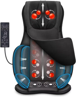 Snailax Full Body Massage Chair Pad -Shiatsu Kneading Seat Portable Neck Back Massager with Heat & Compression for Back and Shoulder