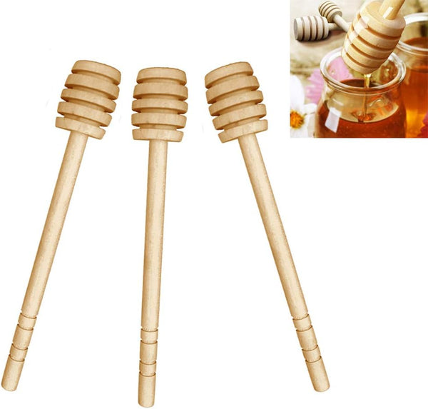 20 Pack 6inch Mini Wooden Honey Dipper Sticks Honey Dippers Jam Muddler Syrup Stirrer for Honey Jar Dispense Drizzle Honey Wedding Party