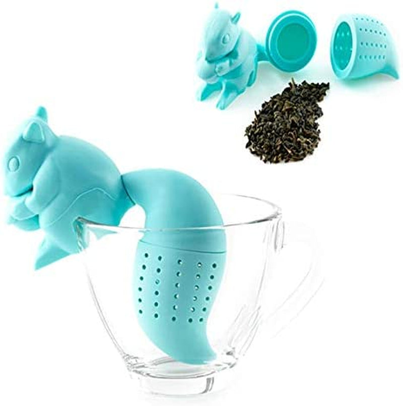 Cute Animal Silicone Tea Filters Tea Infuser Unicorn Shark Squirrel Cat Owl Elephant Tea Strainer Steeper-Ideal Gift for Tea Lovers (6PCS1)
