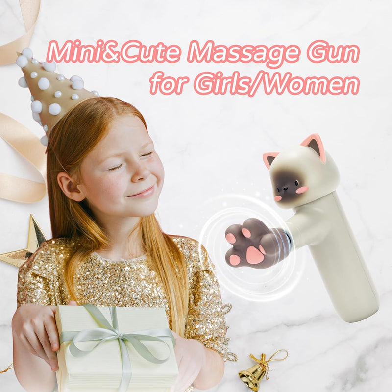 ACECOOL Mini Massage Gun, Christmas Gifts for Women and Girls, Cute Travel Massage Gun Deep Tissue, Compact Sports Massager, Portable Handheld Massager for Office, Home, Athletes