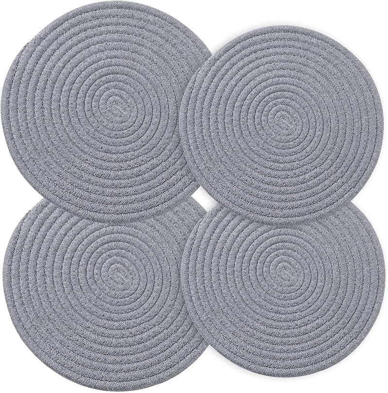 Pot Holders Trivets Set 2 Sizes 7.8 Inches,9.5 Inches Cotton Trivet Mat for Hot Pots and Pans, Potholders for Hot Dishes Trivet Weave Mat for Hot Dishes/Pot/Bowl/Teapot/Hot Pot