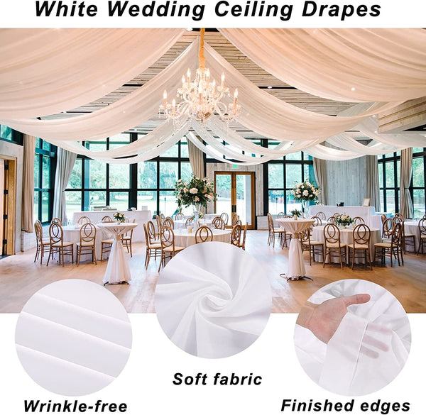 Chiffon Ceiling Drapes - Wedding Decorations