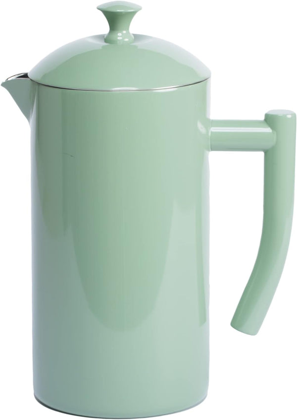 Frieling Double-Walled Stainless Steel French Press Coffee Maker, Dilly Bean Green, 34 fl oz.