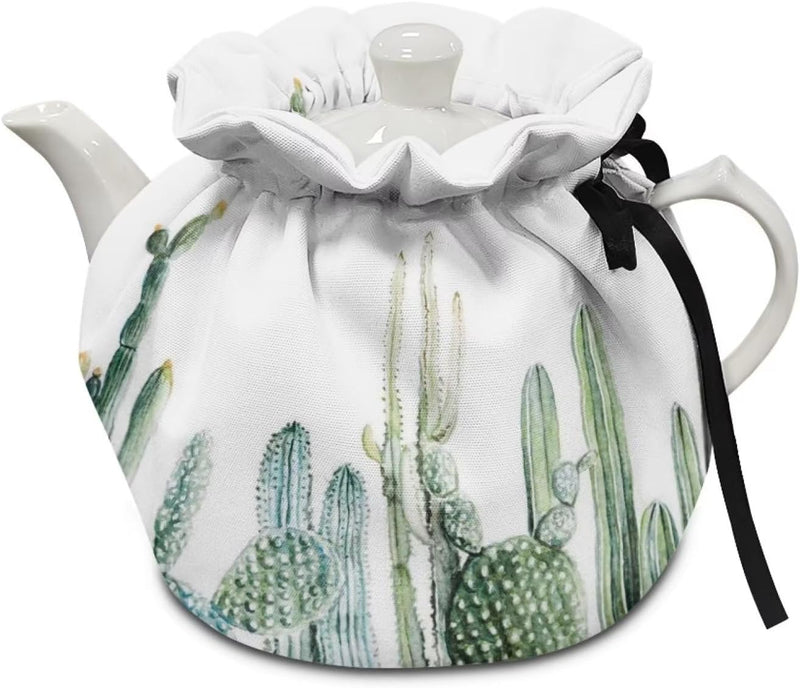 NETILGEN Teapot Cozy Tea Cozies Insulated Keep Tea Warm Tea Pot Cozies Teapot Dust Cover Perfect for Home Kitchen Table Decorative, Light String Christmas Tree