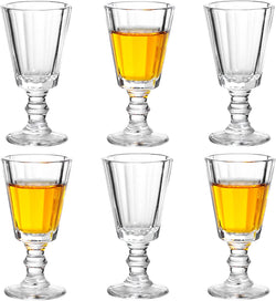 Jaepsing Shot Glasses, 1oz Mini Shot Glass Set of 6/Cute Shot Glasses/Clear Shot Glasses/Cordial Glasses/Sherry Glasses/Perfect for Spirits