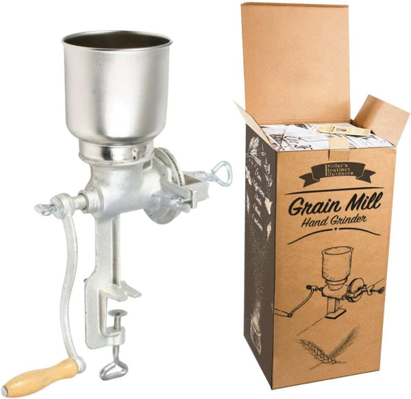 Hand Crack Corn Grain Mill Grinder Manual Mill Food Grinder Grain Mill Iron Wondermill for Corn Coffee Food Wheat Oats Nut Herbs Spices Seeds Grinder Great for Restaurants Commercial Kitchens Bakery