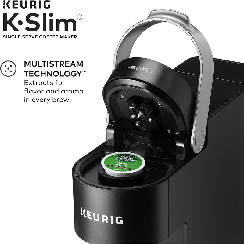 Keurig K-Slim Single-Serve K-Cup Coffee Maker, Black and Keurig Standalone Milk Frother, Black