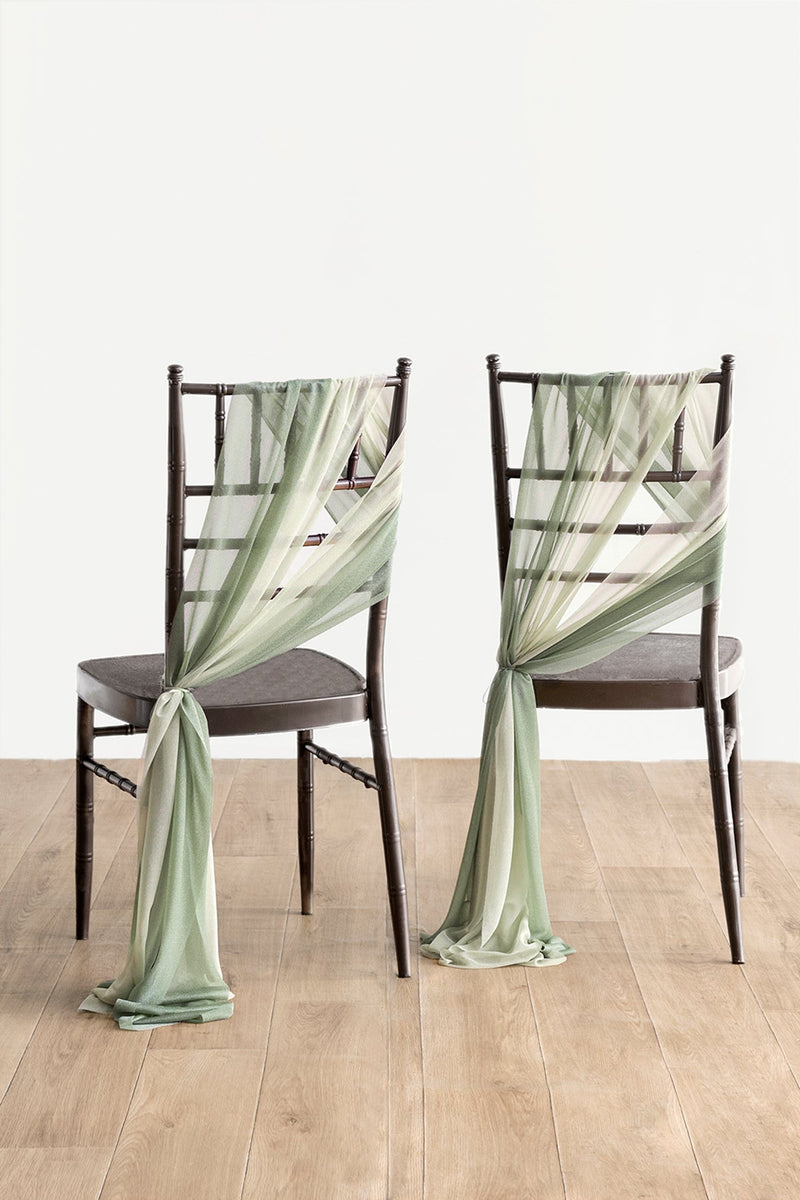 White  Sage Wedding Aisle Chair Decoration with Flowers