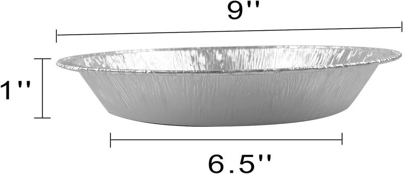 Heavy-Duty Disposable Aluminum Foil Pie Tins 9 - 10 Pack Baking Plates