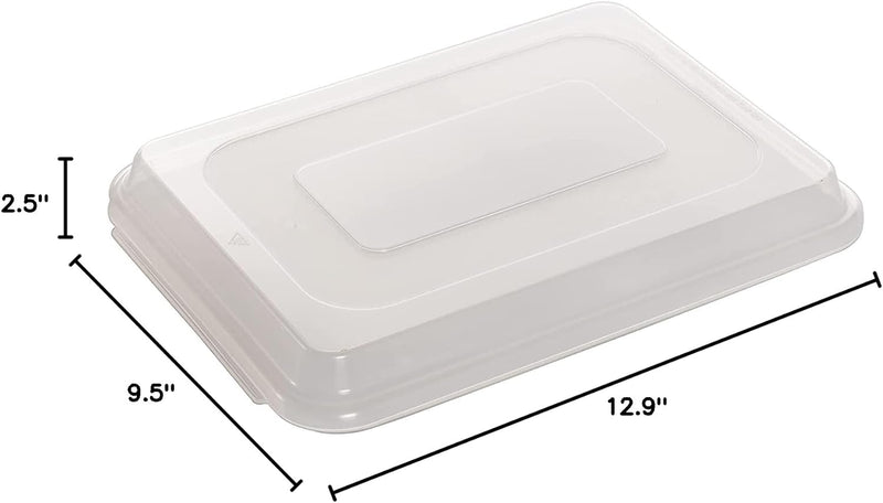 Natural Aluminum Cake Pan with Lid - Rectangle Silver 9x13