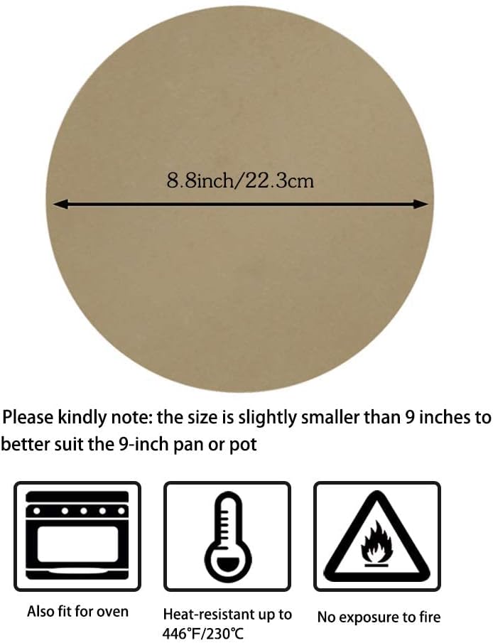 Baking Parchment Circles Set of 100 9 Inch Non Stick Round Paper for Baking