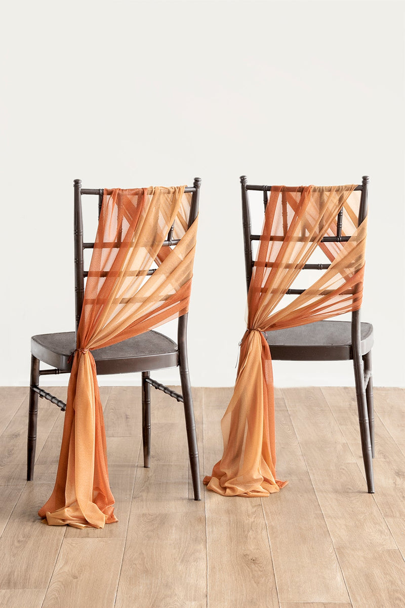 Sunset Terracotta Aisle  Chair Decor Set