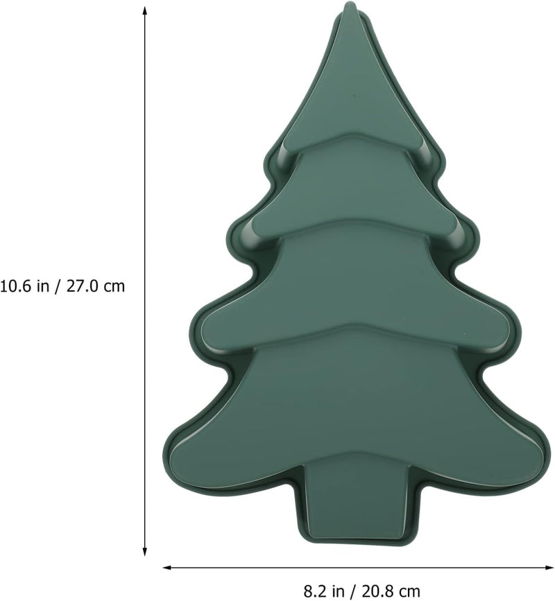 Silicone Christmas Tree Cake Molds - Non-Stick Green