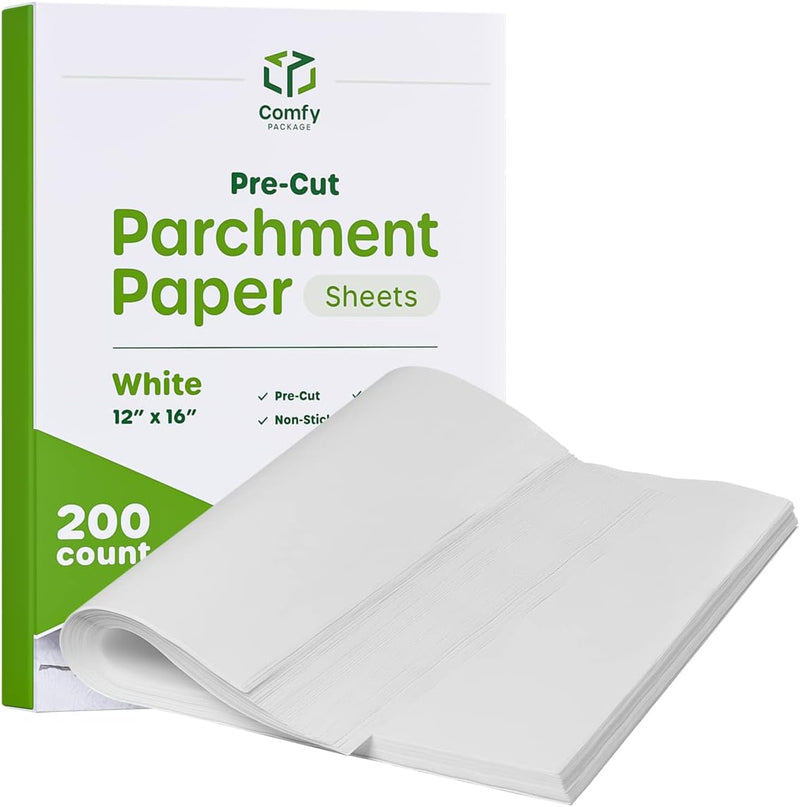 Non-Stick White Baking Parchment Paper Roll - 15 x 200 ft 250 SqFt - for Baking  Cooking