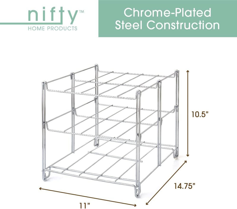 Nifty Oven Insert with Non-Stick Baking Rack and Roasting Pan Charcoal and Chrome