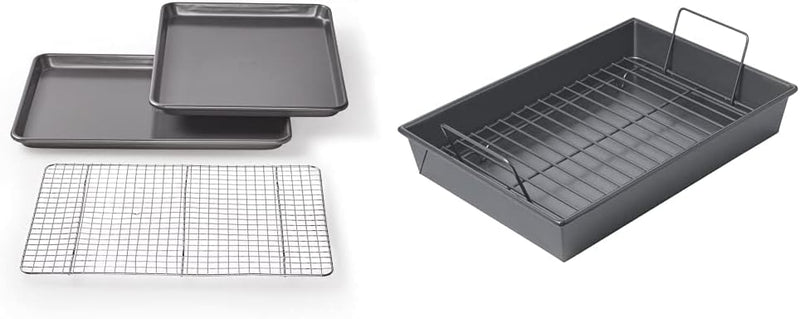 Chicago Metallic Cookie and Jelly-Roll Pan Set with Cooling Rack - 17 x 1225