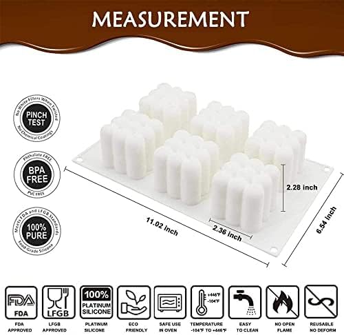 AFINSEA 3D Silicone Baking Molds for Cakes - 8-Cavity